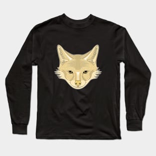 brown coyote face Long Sleeve T-Shirt